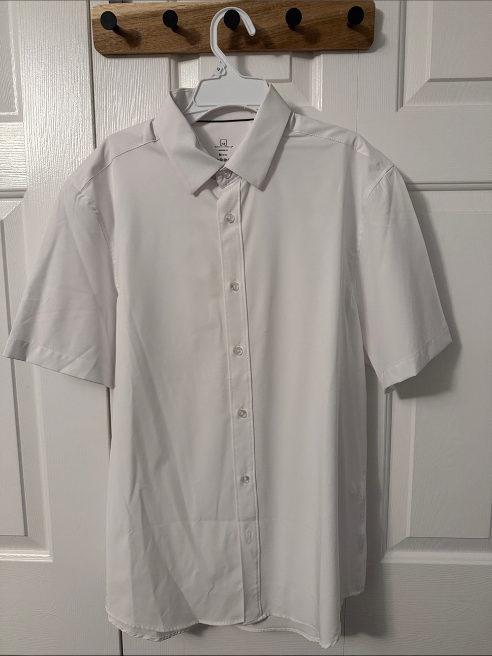 Michael Straman White Short-Sleeve Button-Down Shirt